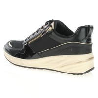 Tamaris - 23754 Side Zip Wedge Trainers, Black 2