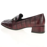 Tamaris - 24316 Low Heel Loafers, Merlot Croc 2