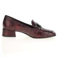 Tamaris - 24316 Low Heel Loafers, Merlot Croc 3