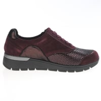 Waldlaufer - 626K02 Suede Side Zip Shoes - Bordeaux 4
