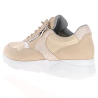 Waldlaufer - 668001 Low Wedge Side Zip Trainers Sand 2