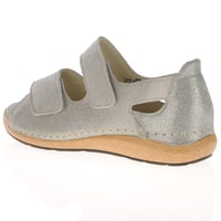 Waldlaufer - 684801 Flat Velcro Sandals, Metallic Grey 2