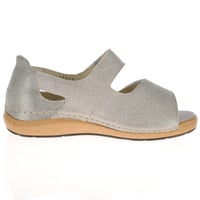 Waldlaufer - 684801 Flat Velcro Sandals, Metallic Grey 3
