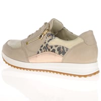 Waldlaufer - 752016 Side Zip Trainers, Beige/Light Gold 3