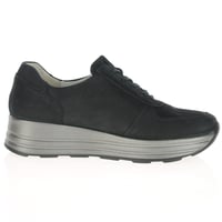 Waldlaufer - 758008 Suede Platform Shoes, Black 3