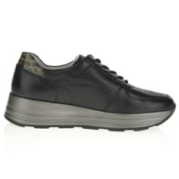 Waldlaufer - 758009 - Leather Platform Shoes Black 3