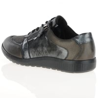 Waldlaufer - Flat Side-Zip Trainers Dark Bronze/Multi -815M01 2