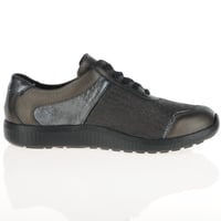 Waldlaufer - Flat Side-Zip Trainers Dark Bronze/Multi -815M01 3
