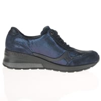 Waldlaufer - 939018 Low Wedge Trainers, Navy 2