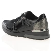 Waldlaufer - 939H01 Side Zip Trainers, Black Combi 2