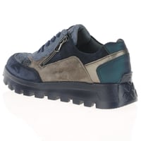 Waldlaufer - 993004 Side Zip Trainers, Navy 2