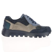 Waldlaufer - 993004 Side Zip Trainers, Navy 3