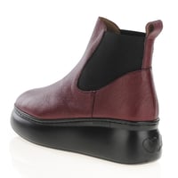 Wonders - 2604 Platform Chelsea Boots, Vino 2