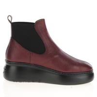 Wonders - 2604 Platform Chelsea Boots, Vino 3