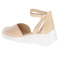 Wonders - Closed Toe Wedge Sandals Beige - 6703 2