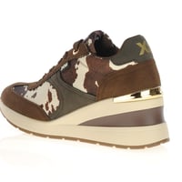 Xti - 146367 Cow Print Wedge Trainers Brown 2