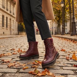 G-Comfort - P-1211R Waterproof Ankle Boots - Burgundy G-Comfort - P-1211R Waterproof Ankle Boots - Burgundy