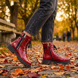 Marco Tozzi - 85200 Ankle Boots - Dark Red Patent