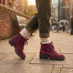 Waldlaufer - 716807 Laced Ankle Boot, Bordeaux Waldlaufer - 716807 Laced Ankle Boot, Bordeaux