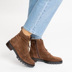 Ara - 29520 Tulsa Front Zip Ankle Boots, Mocca