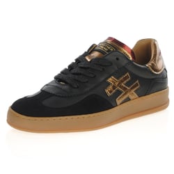 Another Trend - A0320385 Flat Trainers, Black/Dark Gold