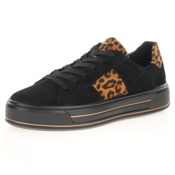 Ara - 23004 Canberra Flatform Trainers, Black/Leopard