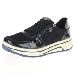 Ara - 27540 Sapporo Side Zip Trainers Navy Suede