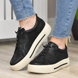 Caprice - 23709 Flatform Trainers, Black Shimmer