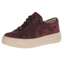 Caprice - 23351 Side Zip Trainers, Bordeaux