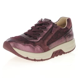 Caprice - 23722 Twin Zip Trainers, Bordeaux Comb