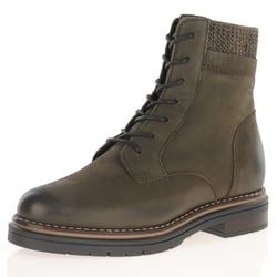 Tamaris - 25145 Flat Laced Ankle Boots, Mud