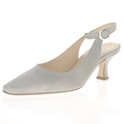 Gabor - 510.12 Slingback Kitten Heel Shoes, Light Grey