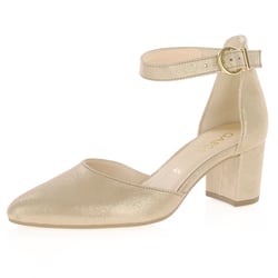 Gabor - Gala Block Heeled Shoes, Sand Shimmer