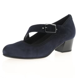 Gabor - Fortune Mary Jane Suede Shoes, Dark Navy