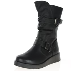 Heavenly Feet - Hannah Vegan Mid Calf Boots, Black Heavenly Feet - Hannah Vegan Mid Calf Boots, Black