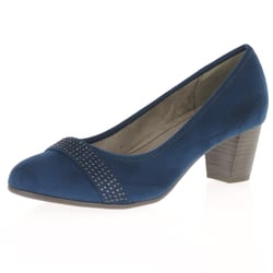 Jana - 22467 - Block Heeled Court Shoes Navy