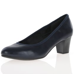 Jana - 22477 Block Heeled Court Shoes Dark Navy