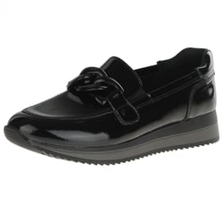 Jana - 24766 Vegan Patent Loafers, Black