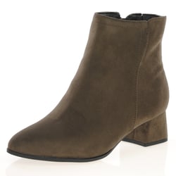 Jana - 25364 Block Heeled Ankle Boots, Stone Brown