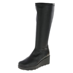 Jose Saenz - 6428 Leather Wedge Knee Boots - Black