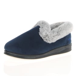 Padders - Repose Warm Lined Slippers, Navy/Grey