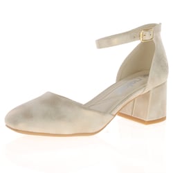 Rieker - 44762-91 Dressy Block Heeled Shoes, Pale Gold