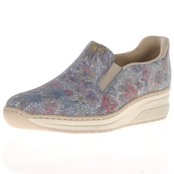 Rieker - 48761-91 Low Wedge Shoes, Floral Multi