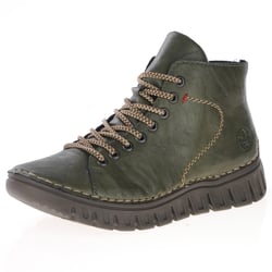 Rieker - 57501-54 Casual Lace Up Ankle Boots - Dark Green Rieker - 57501-54 Casual Lace Up Ankle Boots - Dark Green