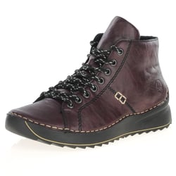 Rieker - 71510-30 Laced Ankle Boots, Dark Merlot