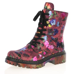Rieker - 72627-92 Laced Ankle Boots, Floral Multi