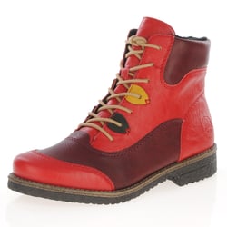 Rieker - 73510-33 Laced Ankle Boots, Red Multi