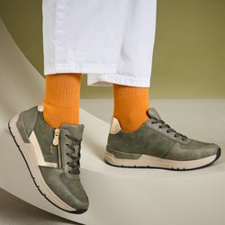 Rieker - 58902-54 Casual Side Zip Shoes, Olive Combi