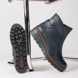 Rieker - X9164-14 Low Wedge Ankle Boots Navy