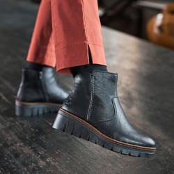 Rieker - X9165-00 Low Wedge Ankle Boots Black
